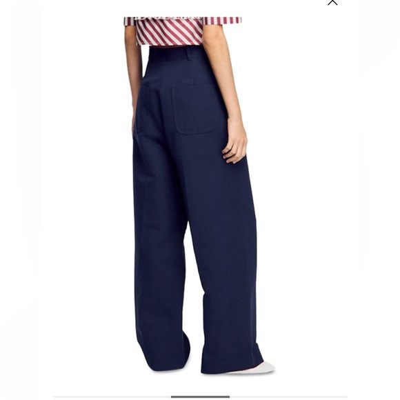 Sandro NWT Navy Wide-Leg Women's Pants - Picture 3 of 6